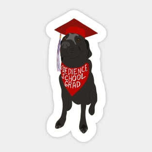 Obedience School Grad Sticker